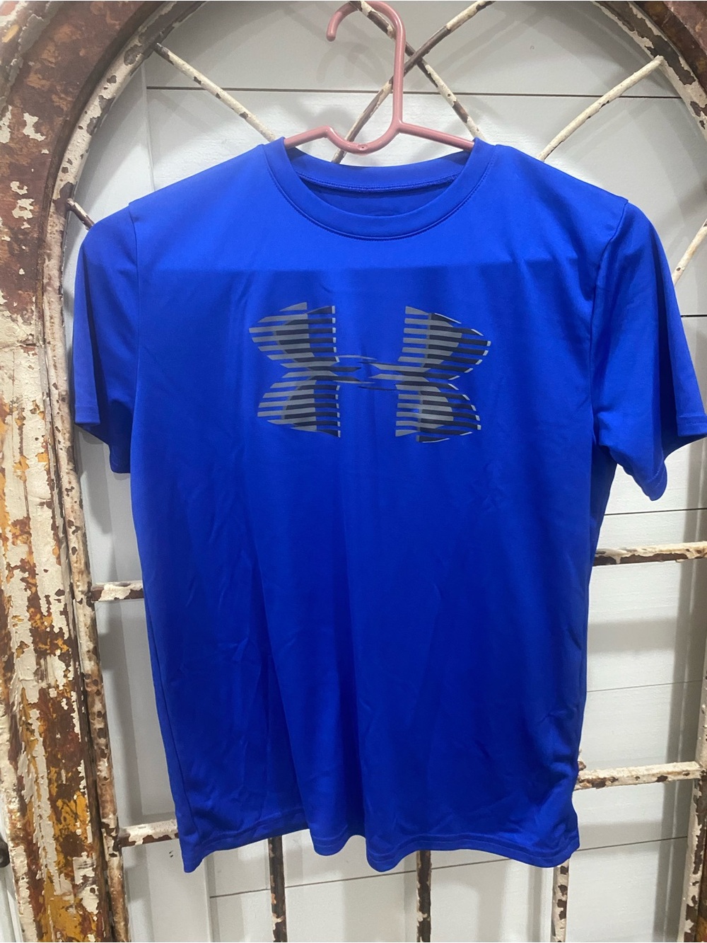 Under Armour Bright Blue Short Sleeve Logo Tee Youth XL